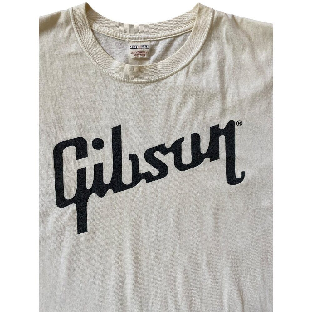 Vintage JERZEES Gibson Guitar ONKYO Stereo T shirt Mens M L 1990s Y2K RARE! - Picture 2 of 9